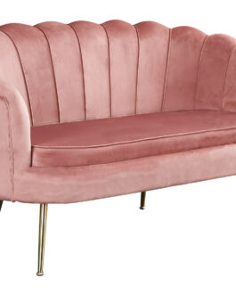 Artistiq Bank ‘Libby’, Velvet, 136cm, kleur Roze