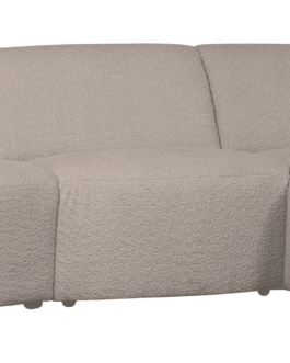 WOOOD 3-zits Loungebank Coco Rechts, Bouclé