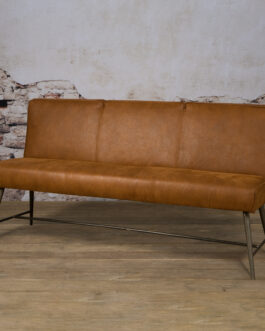 Tower Living Eetkamerbank ‘Belmonte’ 155cm, kleur cognac